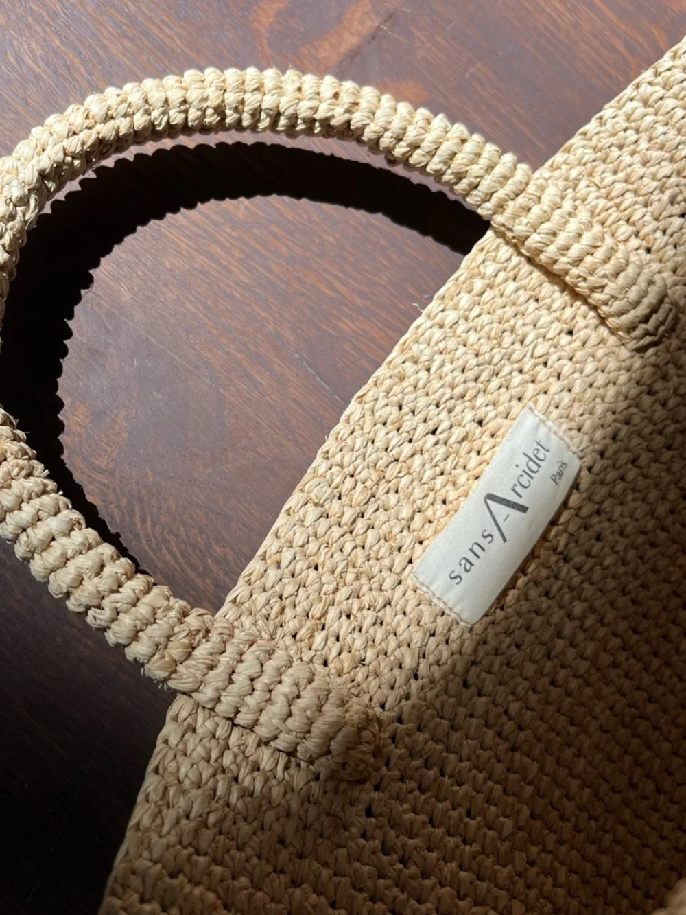 Sans Acridet Kapity Tote Bag in Natural Raffia - Picture 2 of 8